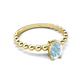 3 - Helen Oval Cut Aquamarine Solitaire Promise Ring 