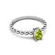 3 - Helen Oval Cut Peridot Solitaire Promise Ring 