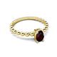 3 - Helen Oval Cut Red Garnet Solitaire Promise Ring 