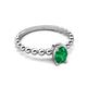 3 - Helen Oval Cut Emerald Solitaire Promise Ring 