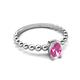3 - Helen Oval Cut Pink Sapphire Solitaire Promise Ring 