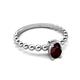 3 - Helen Oval Cut Red Garnet Solitaire Promise Ring 