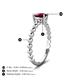 5 - Helen Oval Cut Rhodolite Garnet Solitaire Promise Ring 