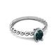 3 - Helen Oval Cut London Blue Topaz Solitaire Promise Ring 