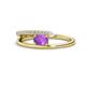 1 - Linnea Bold Oval Amethyst and Round Diamond Bypass Promise Ring 