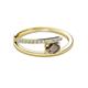 2 - Linnea Bold Oval Smoky Quartz and Round Diamond Bypass Promise Ring 