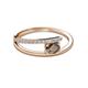 2 - Linnea Bold Oval Smoky Quartz and Round Diamond Bypass Promise Ring 