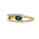 1 - Linnea Bold Oval London Blue Topaz and Round Diamond Bypass Promise Ring 