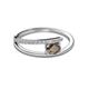 2 - Linnea Bold Oval Smoky Quartz and Round Diamond Bypass Promise Ring 