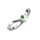3 - Shana Bold Solitaire Round Green Garnet 