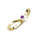 3 - Shana Bold Solitaire Round Amethyst 