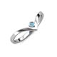 3 - Shana Bold Solitaire Round Blue Topaz 