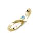 3 - Shana Bold Solitaire Round Blue Topaz 