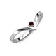 3 - Shana Bold Solitaire Round Red Garnet 