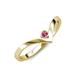 3 - Shana Bold Solitaire Round Rhodolite Garnet 