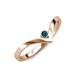 3 - Shana Bold Solitaire Round Blue Diamond 