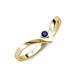 3 - Shana Bold Solitaire Round Blue Sapphire 
