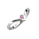 3 - Shana Bold Solitaire Round Pink Sapphire 