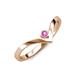3 - Shana Bold Solitaire Round Pink Sapphire 