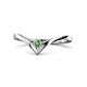 1 - Shana Bold Solitaire Round Green Garnet 