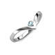3 - Shana Bold Solitaire Round Aquamarine 