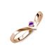 3 - Shana Bold Solitaire Round Amethyst 