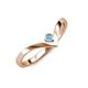 3 - Shana Bold Solitaire Round Blue Topaz 
