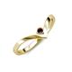 3 - Shana Bold Solitaire Round Red Garnet 