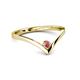 2 - Shana Bold Solitaire Round Rhodolite Garnet 
