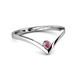 2 - Shana Bold Solitaire Round Rhodolite Garnet 