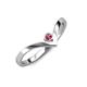 3 - Shana Bold Solitaire Round Rhodolite Garnet 