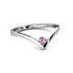 2 - Shana Bold Solitaire Round Pink Sapphire 