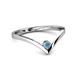 2 - Shana Bold Solitaire Round Blue Topaz 