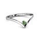 2 - Shana Bold Solitaire Round Green Garnet 