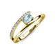 3 - Linnea Bold Oval Aquamarine and Round Diamond Bypass Promise Ring 