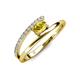 3 - Linnea Bold Oval Yellow Sapphire and Round Diamond Bypass Promise Ring 