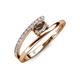 3 - Linnea Bold Oval Smoky Quartz and Round Diamond Bypass Promise Ring 