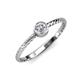 3 - Marian Bold Round Diamond Solitaire Rope Promise Ring 