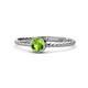 1 - Marian Bold Round Peridot Solitaire Rope Promise Ring 