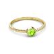 2 - Marian Bold Round Peridot Solitaire Rope Promise Ring 