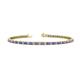 1 - Leslie 2.70 mm Tanzanite and Lab Grown Diamond Eternity Tennis Bracelet 