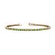 1 - Leslie 2.70 mm Peridot and Lab Grown Diamond Eternity Tennis Bracelet 