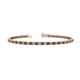 1 - Leslie 2.70 mm Smoky Quartz and Lab Grown Diamond Eternity Tennis Bracelet 