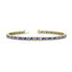 1 - Leslie 2.90 mm Tanzanite and Lab Grown Diamond Eternity Tennis Bracelet 
