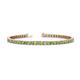 1 - Leslie 2.90 mm Peridot and Lab Grown Diamond Eternity Tennis Bracelet 