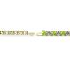 2 - Leslie 3.40 mm Peridot and Lab Grown Diamond Eternity Tennis Bracelet 