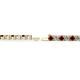 2 - Leslie 3.40 mm Red Garnet and Lab Grown Diamond Eternity Tennis Bracelet 