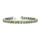 1 - Leslie 4.00 mm Peridot and Lab Grown Diamond Eternity Tennis Bracelet 