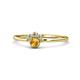 1 - Paw Bold Round Citrine and Diamond Promise Ring 