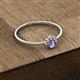 3 - Paw Bold Round Tanzanite and Diamond Promise Ring 